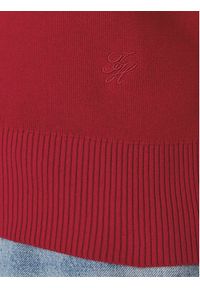 TOMMY HILFIGER - Tommy Hilfiger Sweter Full WW0WW52298 Czerwony Regular Fit. Kolor: czerwony. Materiał: bawełna #2