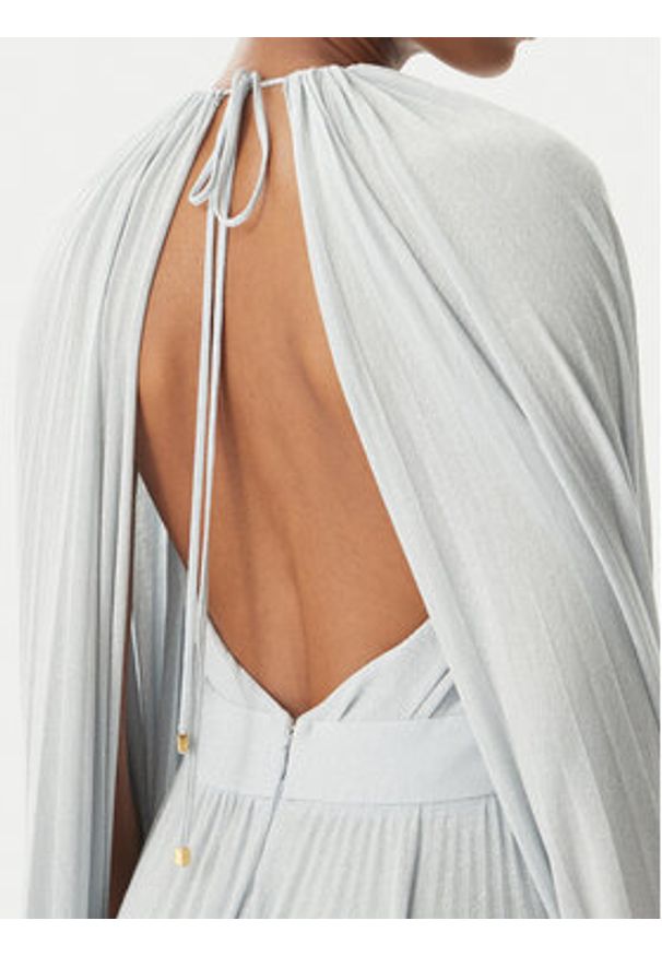 Elisabetta Franchi Sukienka wieczorowa AB-R13-51E2-V860 Srebrny Regular Fit. Kolor: srebrny. Materiał: wiskoza. Styl: wizytowy