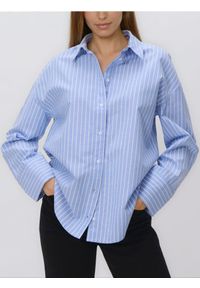 Reserved - Koszula z bawełny oxford - jasnoniebieski. Kolor: niebieski. Materiał: bawełna