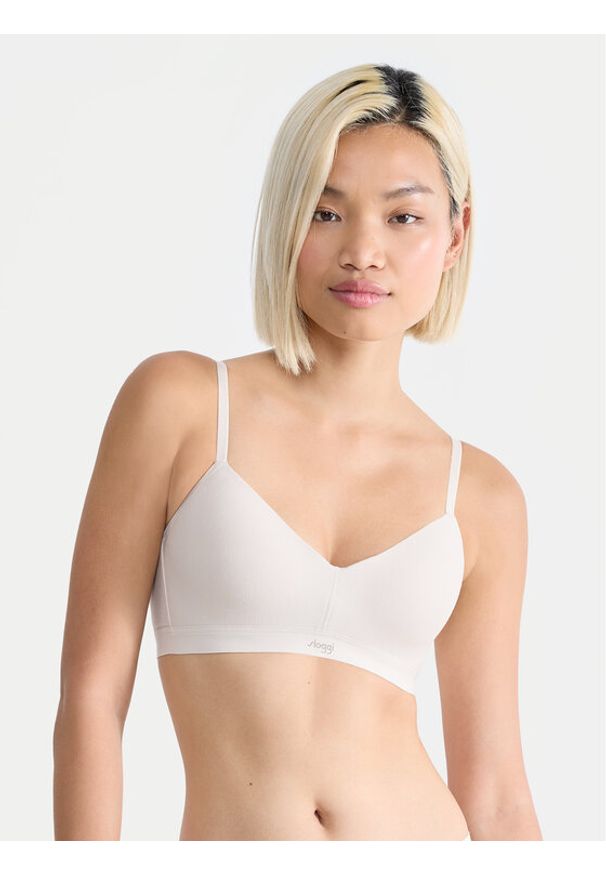 Sloggi Biustonosz top Ever Ease 10219599 Beżowy. Kolor: beżowy. Materiał: bawełna