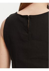 Marella Top Terni 2513161055 Czarny Regular Fit. Kolor: czarny. Materiał: wiskoza, len #4