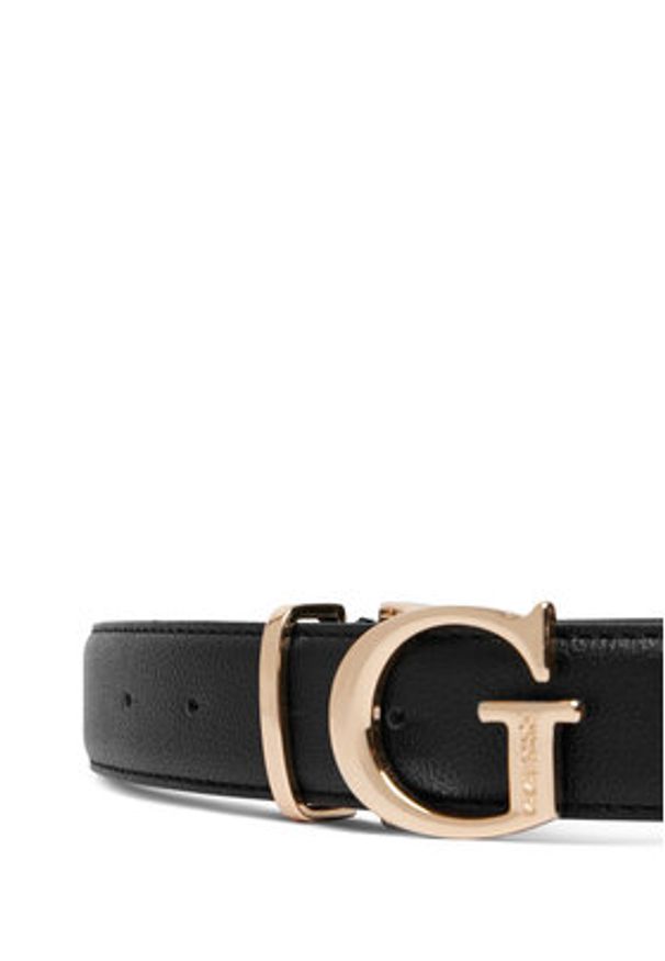 Guess Pasek Damski BW9362 P6230 Czarny. Kolor: czarny. Materiał: skóra