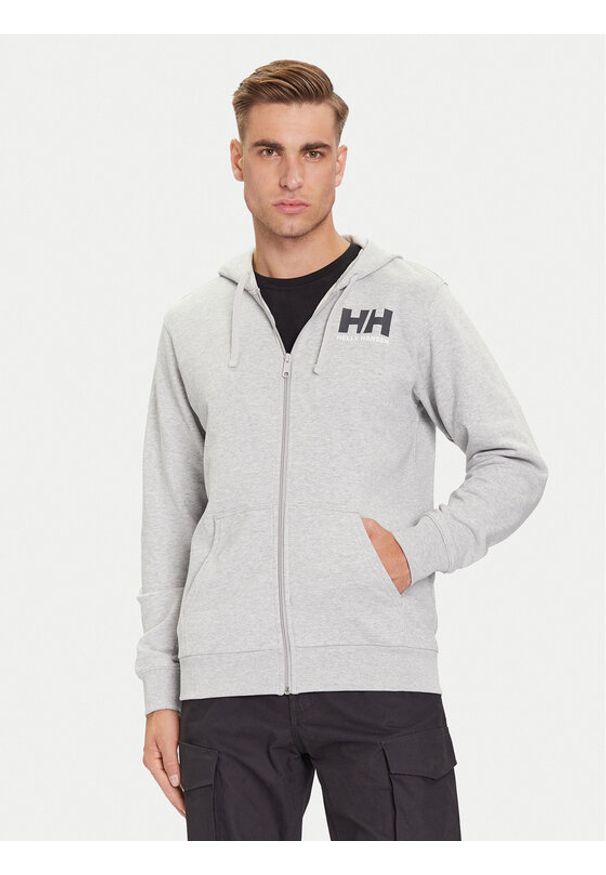 Helly Hansen Bluza HH Logo 54581 Szary Regular Fit. Kolor: szary. Materiał: bawełna