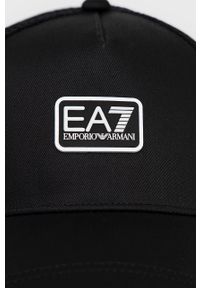 EA7 Emporio Armani czapka kolor czarny z nadrukiem. Kolor: czarny. Wzór: nadruk #4