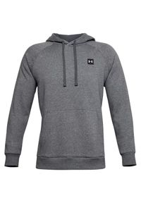 Under Armour Rival Fleece Hoodie, męska bluza. Kolor: szary. Materiał: poliester, bawełna #1