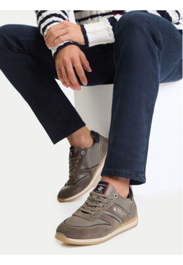 Beverly Hills Polo Club Sneakersy EO-SCOTT-12 MI08 Szary. Kolor: szary. Materiał: skóra