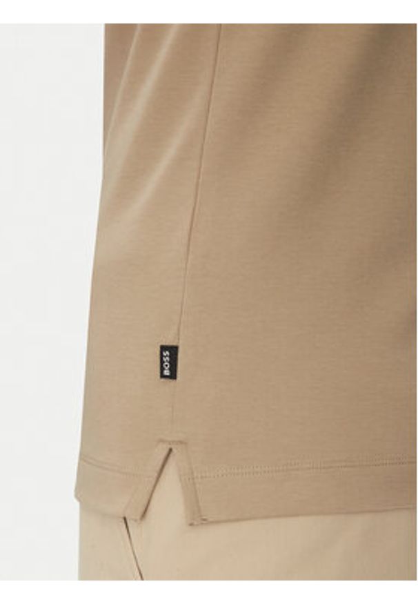 BOSS Polo Palosh 30 50471335 Beżowy Slim Fit. Typ kołnierza: polo. Kolor: beżowy. Materiał: bawełna