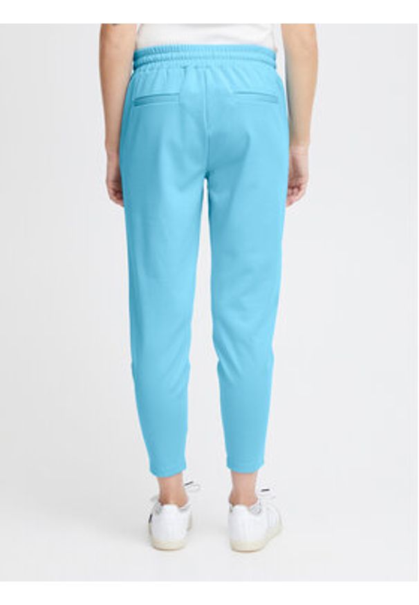 ICHI Spodnie materiałowe 20104757 Niebieski Slim Fit. Kolor: niebieski. Materiał: syntetyk