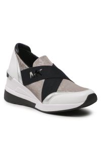 Sneakersy MICHAEL Michael Kors Geena Slip On Trainer 43F2GNFP3Y Silver. Zapięcie: bez zapięcia. Kolor: srebrny. Materiał: materiał #1