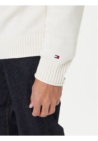 TOMMY HILFIGER - Tommy Hilfiger Golf MW0MW41482 Écru Regular Fit. Typ kołnierza: golf. Materiał: bawełna #3