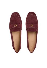 Coach Loafersy CCC82 Bordowy. Kolor: czerwony. Materiał: zamsz, skóra #6