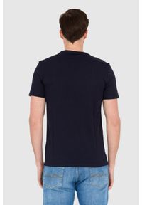 Guess - GUESS Granatowy męski t-shirt bawełniany slim fit, Rozmiar XL. Kolor: niebieski. Materiał: bawełna #3
