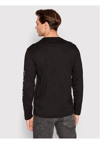 Calvin Klein Longsleeve Placement Logo K10K109737 Czarny Regular Fit. Kolor: czarny. Materiał: bawełna. Długość rękawa: długi rękaw