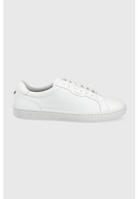 BOSS buty Ribeira kolor biały. Nosek buta: okrągły. Zapięcie: sznurówki. Kolor: biały. Materiał: guma