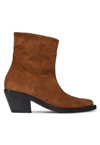 Pinko - PINKO Botki Mozart Texano Al 23-24 BLKS1 102025 A0N8 Brązowy. Kolor: brązowy. Materiał: zamsz, skóra #1