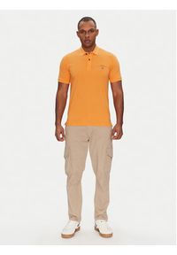 Napapijri Polo Elbas NP0A4GDL Pomarańczowy Regular Fit. Typ kołnierza: polo. Kolor: pomarańczowy. Materiał: bawełna #4
