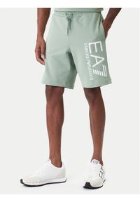 EA7 Emporio Armani Szorty sportowe 7M001414 AF22266 U7243 Zielony Regular Fit. Kolor: zielony. Materiał: bawełna. Styl: sportowy #1