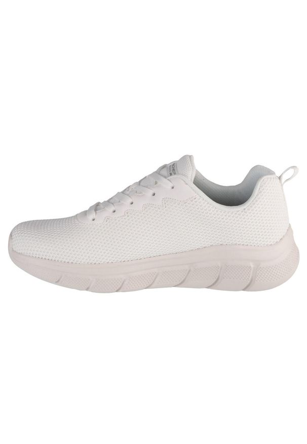 skechers - Adidasy Skechers Bobs B Flex - Chill, Mężczyźni. Kolor: biały. Materiał: materiał, syntetyk, tkanina