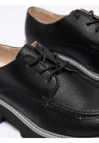 Big-Star - Półbuty damskie na podwyższonej podeszwie czarne NN274052 906. Kolor: czarny #3