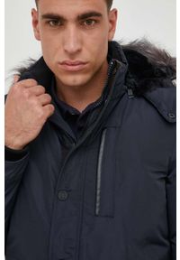 Guess parka puchowa męska kolor granatowy zimowa. Kolor: niebieski. Materiał: puch. Sezon: zima #3