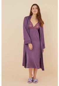 Women Secret - women'secret szlafrok SENSE 2 kolor fioletowy 2536722. Kolor: fioletowy #3