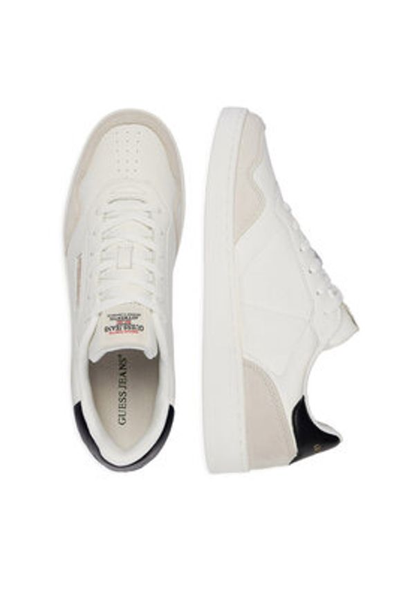 Guess Jeans Sneakersy CWBEO-LUNARI-01 WE Biały. Kolor: biały. Materiał: syntetyk, skóra