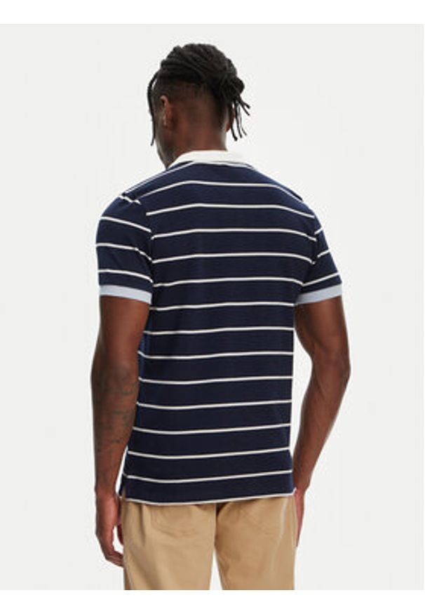 Robe di Kappa Polo Masao 64131FW Granatowy Slim Fit. Typ kołnierza: polo. Kolor: niebieski. Materiał: bawełna