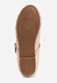 Born2be - Beżowe Balerinki z Plecionką z Rafii Tessandra. Zapięcie: sprzączka. Kolor: beżowy. Styl: elegancki #5