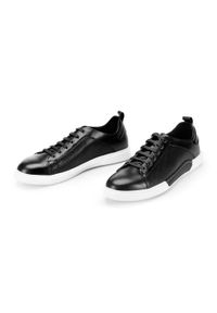 Wittchen - Męskie sneakersy skórzane na białej podeszwie czarne. Okazja: na co dzień. Kolor: czarny. Materiał: skóra. Wzór: gładki. Sport: kolarstwo #2