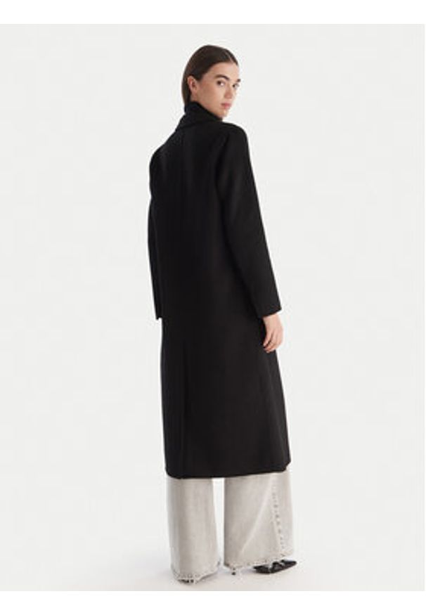 ViCOLO Płaszcz wełniany TF0002 Czarny Regular Fit. Kolor: czarny. Materiał: syntetyk