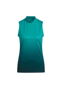 Adidas - Damski top z wysokim dekoltem adidas Ultimate365. Okazja: na co dzień. Kolor: zielony. Długość rękawa: bez rękawów. Styl: casual