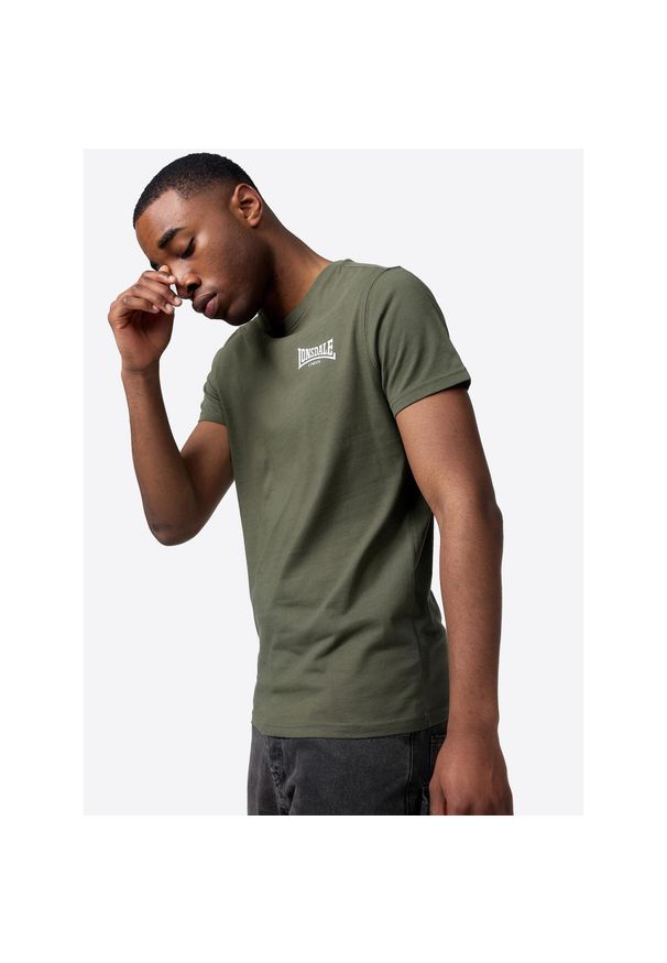 T-shirt o wąskim kroju Lonsdale Elmdon. Kolor: biały, wielokolorowy, zielony