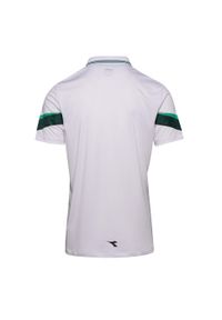 Koszulka do tenisa z krótkim rekawem męska Diadora POLO SS holly green/white. Typ kołnierza: polo. Kolor: biały, zielony, wielokolorowy. Długość: krótkie. Sport: tenis