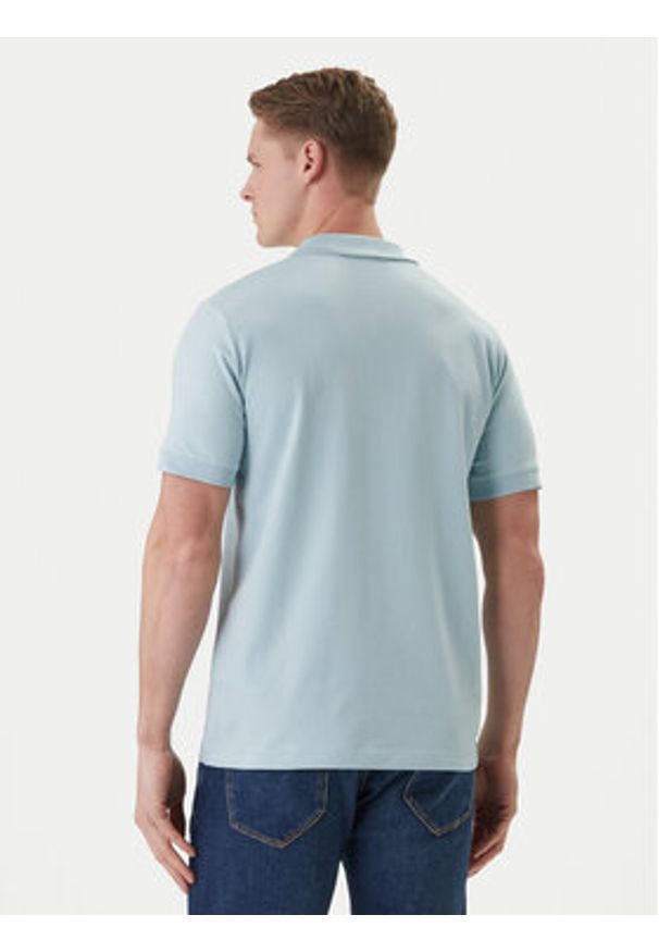 Karl Lagerfeld - KARL LAGERFELD Polo 745015 562231 Błękitny Regular Fit. Typ kołnierza: polo. Kolor: niebieski. Materiał: bawełna