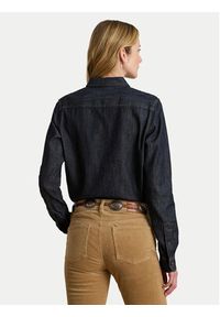 Lauren Ralph Lauren - LAUREN RALPH LAUREN Koszula jeansowa 200B20825001 Granatowy Regular Fit. Kolor: niebieski. Materiał: bawełna #6