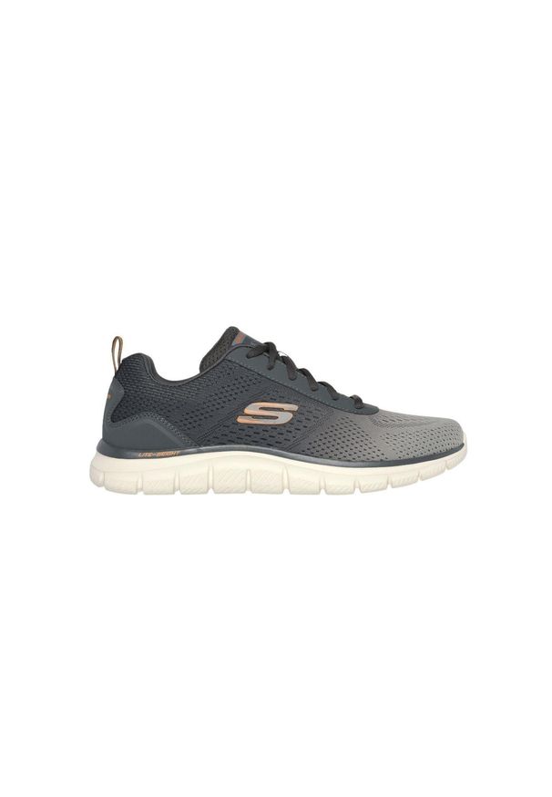 skechers - Buty sneakersy sportowe męskie Skechers Track-Pipkent. Kolor: szary, biały, zielony, wielokolorowy. Materiał: materiał. Szerokość cholewki: normalna