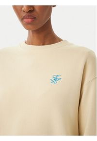 TOMMY HILFIGER - Tommy Hilfiger Bluza Logo Embroidery WW0WW48724 Beżowy jasny Relaxed Fit. Kolor: beżowy. Materiał: bawełna #3