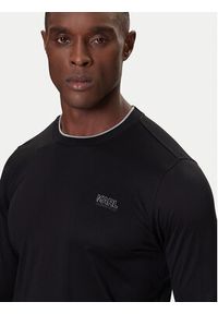 Karl Lagerfeld - KARL LAGERFELD Longsleeve 755001 554200 Czarny Regular Fit. Typ kołnierza: dekolt w karo. Kolor: czarny. Materiał: bawełna. Długość rękawa: długi rękaw
