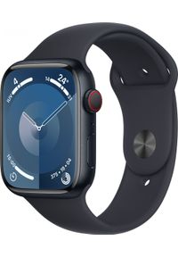 APPLE - Smartwatch Apple Apple Watch Series 9 GPS + Cellular 45mm Midnight Aluminium Case with Midnight Sport Band - S/M. Rodzaj zegarka: smartwatch. Styl: sportowy