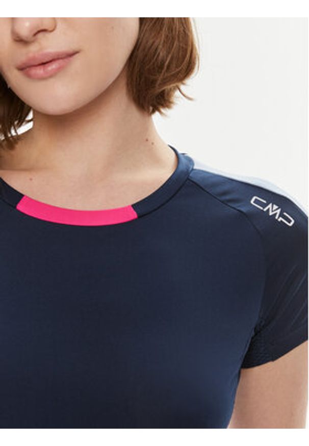 CMP Koszulka techniczna 32C6236 Granatowy Slim Fit. Kolor: niebieski. Materiał: syntetyk