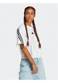 Adidas - adidas T-Shirt Future Icons 3-Stripes T-Shirt IB8517 Biały Loose Fit. Kolor: biały. Materiał: bawełna #4