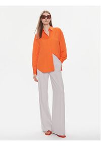 Calvin Klein Koszula K20K206777 Pomarańczowy Relaxed Fit. Kolor: pomarańczowy. Materiał: syntetyk