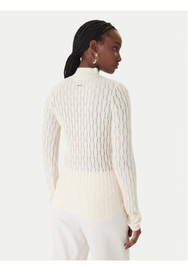 Patrizia Pepe Sweter 8K0368/K307-W409 Beżowy Regular Fit. Kolor: beżowy. Materiał: syntetyk