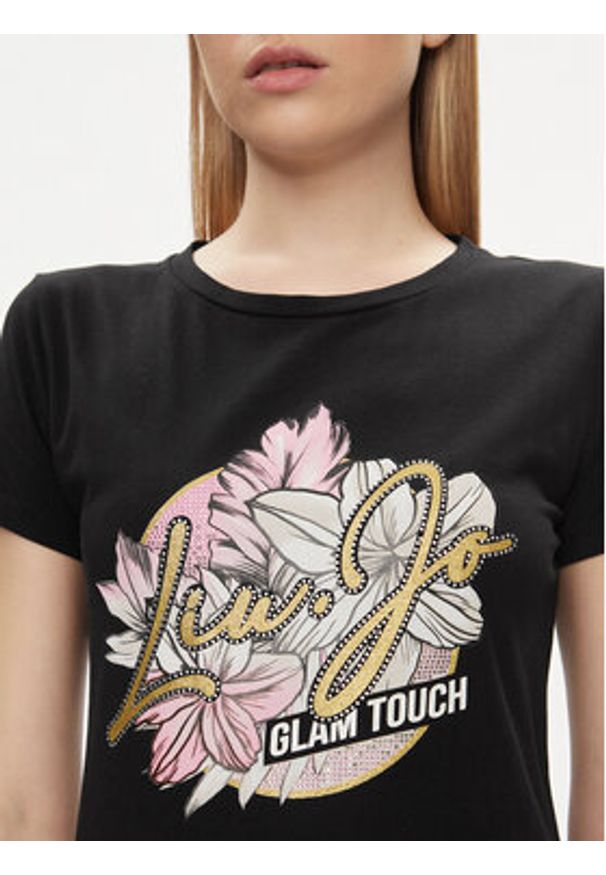Liu Jo T-Shirt TA4202 JS003 Czarny Regular Fit. Kolor: czarny. Materiał: bawełna