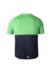 Koszulka do tenisa z krótkim rkawem ęchłopięca Babolat CREW NECK. Kolor: wielokolorowy, niebieski, zielony. Długość: krótkie. Sport: tenis #2