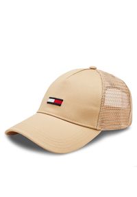 Tommy Jeans Czapka z daszkiem Tjm Elongated Flag Trucker Cap AM0AM12425 Beżowy. Kolor: beżowy. Materiał: materiał #1