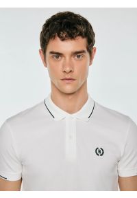 Big-Star - Koszulka męska polo biała Polian 100. Typ kołnierza: polo. Kolor: biały. Materiał: dzianina. Wzór: haft, paski, ze splotem. Styl: klasyczny #2