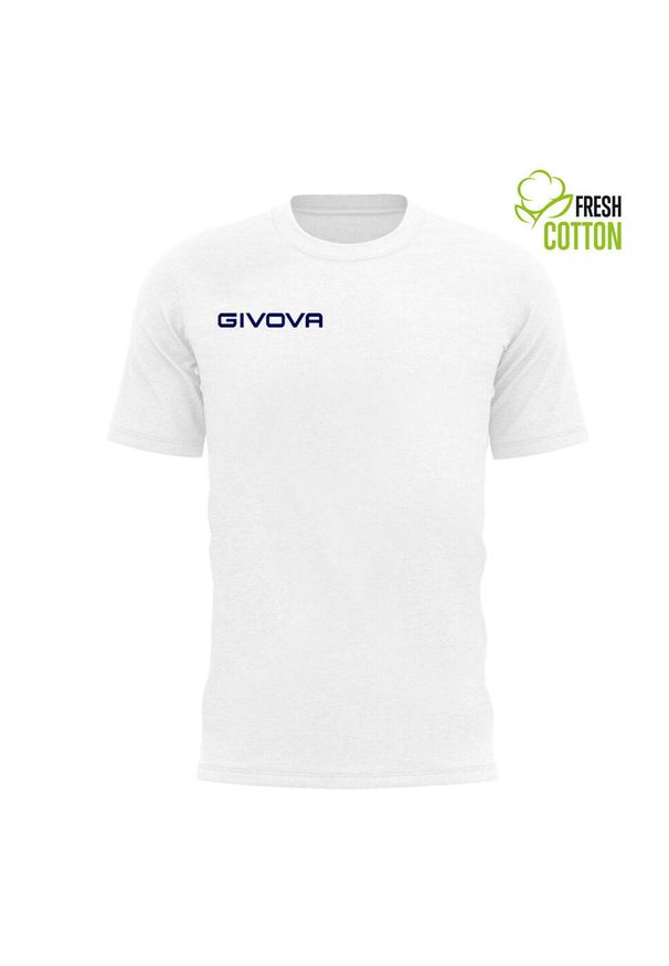 Unisex Givova Biała Koszulka Bawełniana - Rozmiar XL. Kolor: biały. Materiał: bawełna. Sport: piłka nożna