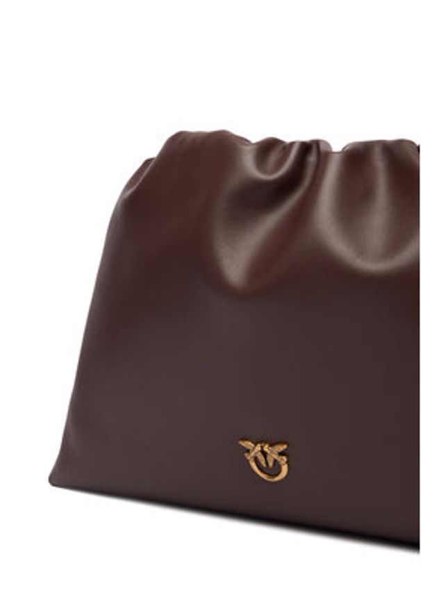 Pinko - PINKO Torebka Maxi Clutch+Tracolla SP Al 25-26 PLTT 105825 A0QO Brązowy. Kolor: brązowy. Materiał: skórzane