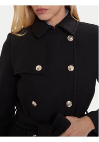 Morgan Płaszcz wełniany 242-GEVA Czarny Regular Fit. Kolor: czarny. Materiał: wełna, syntetyk #3